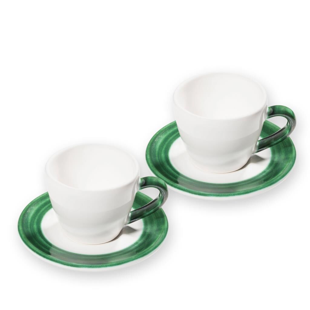 Gmundner Keramik Variation Grün, Espresso für 2