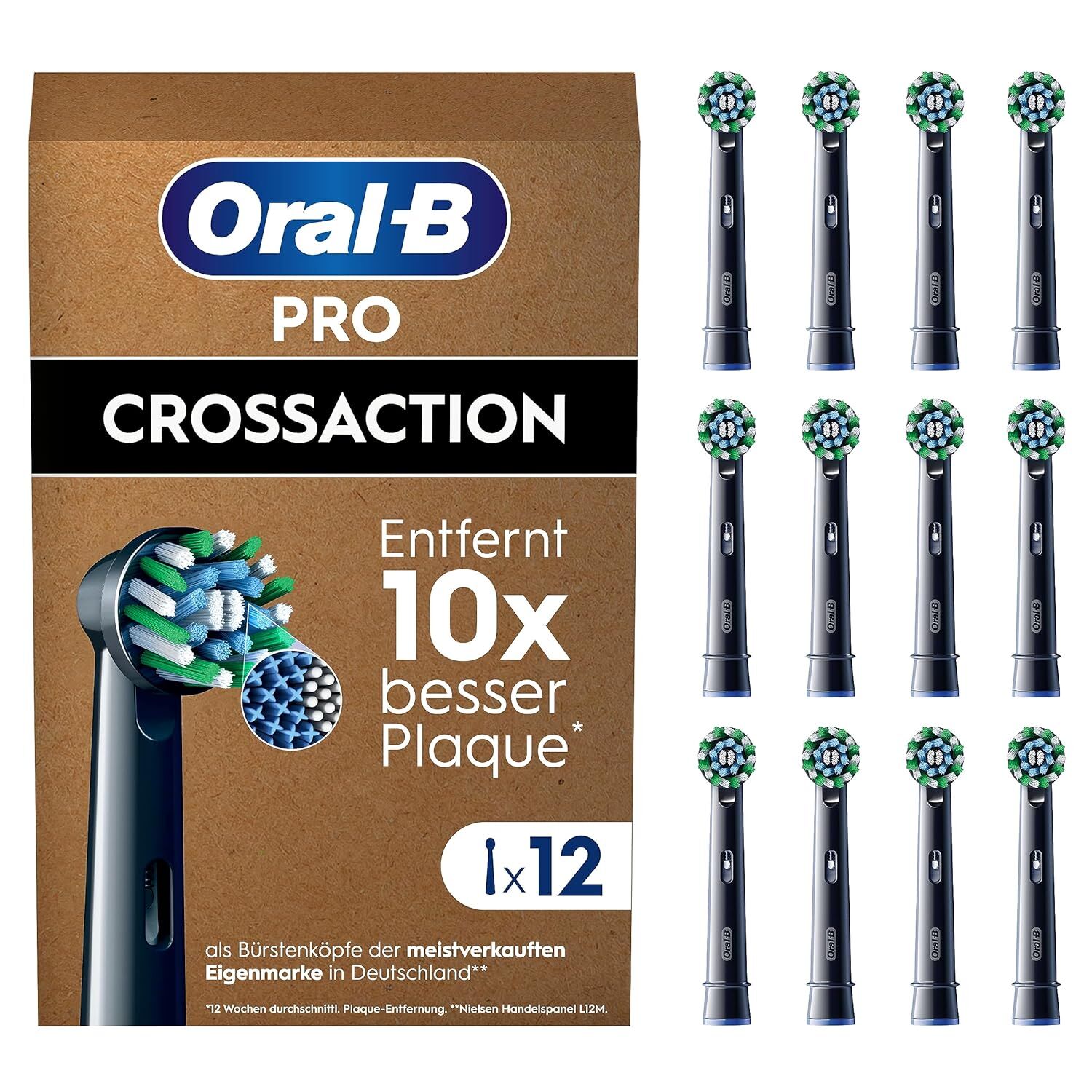 Oral-B Aufsteckbürsten Pro CrossAction schwarz 12er FFU