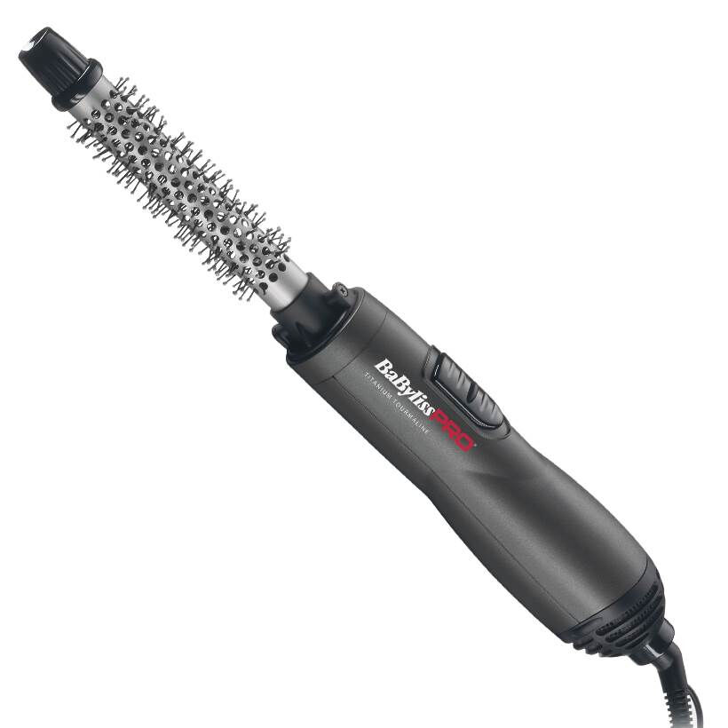 BaByliss BAB2675TTE, Heißluftbürste, Warm, Scrollleiste, Schwarz, Edelstahl, 2,7 m, 700 W