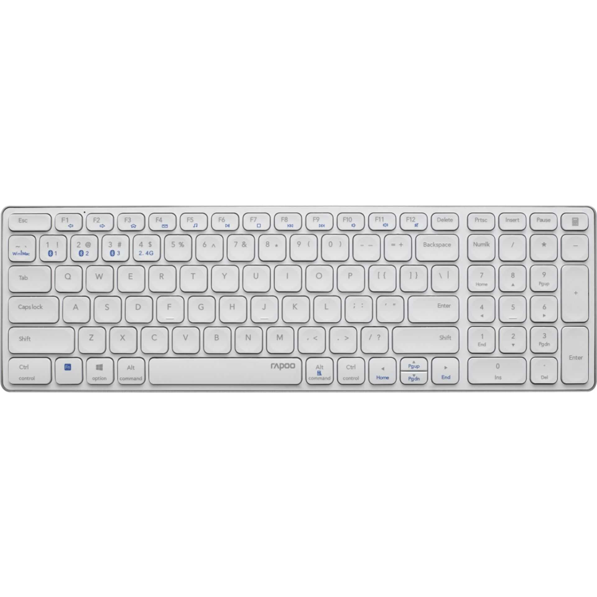 Rapoo E9700M Weiß Kabellose Multimodus Tastatur