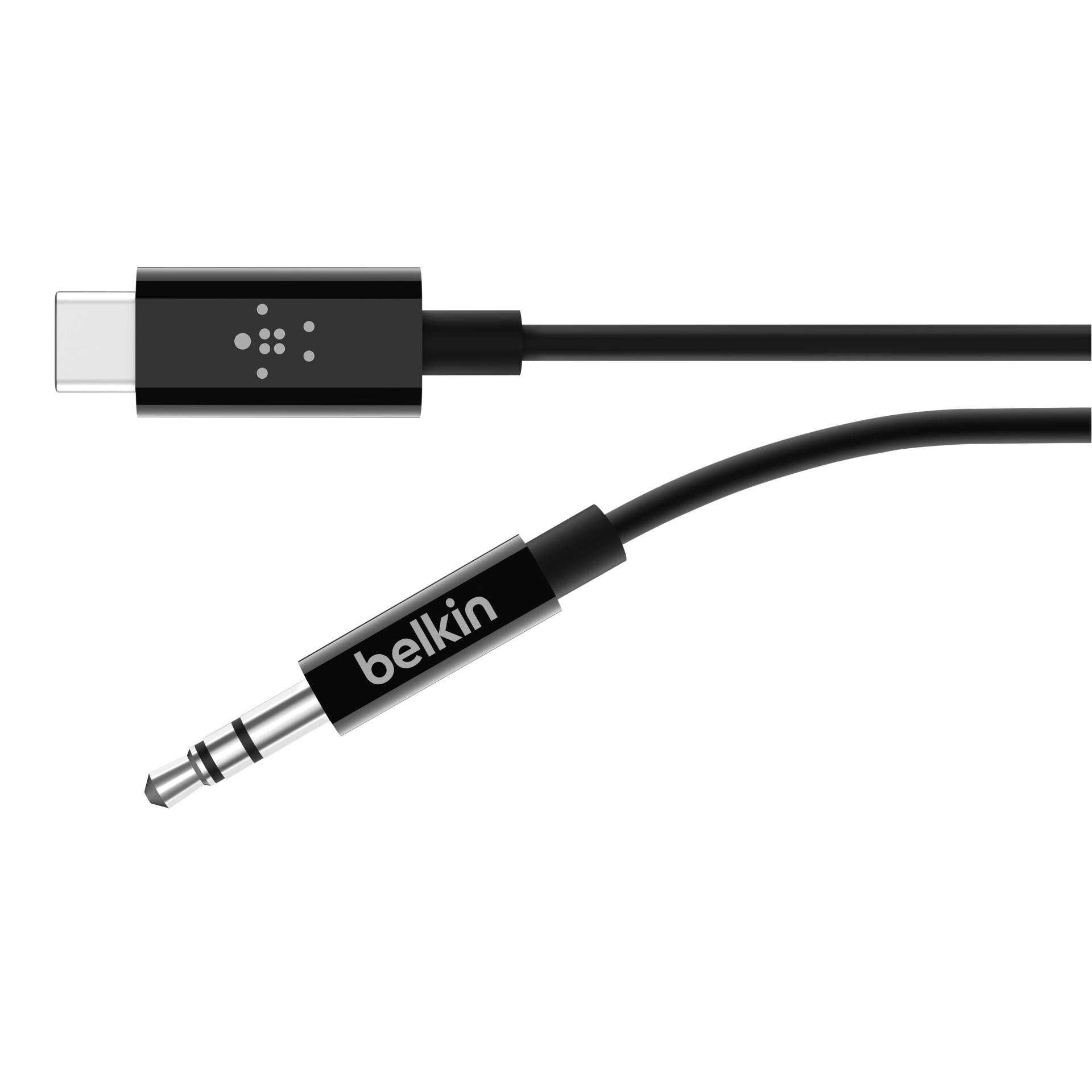 Belkin RockStar - Audiokabel - USB-C männlich bis Stereo Mini-Klinkenstecker männlich - 91.4 cm - weiß