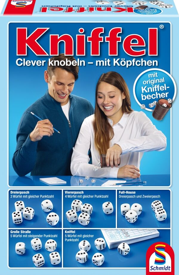 Schmidt Spiele Schmidt Spiele Kniffel mit Lederwürfelbecher 49030