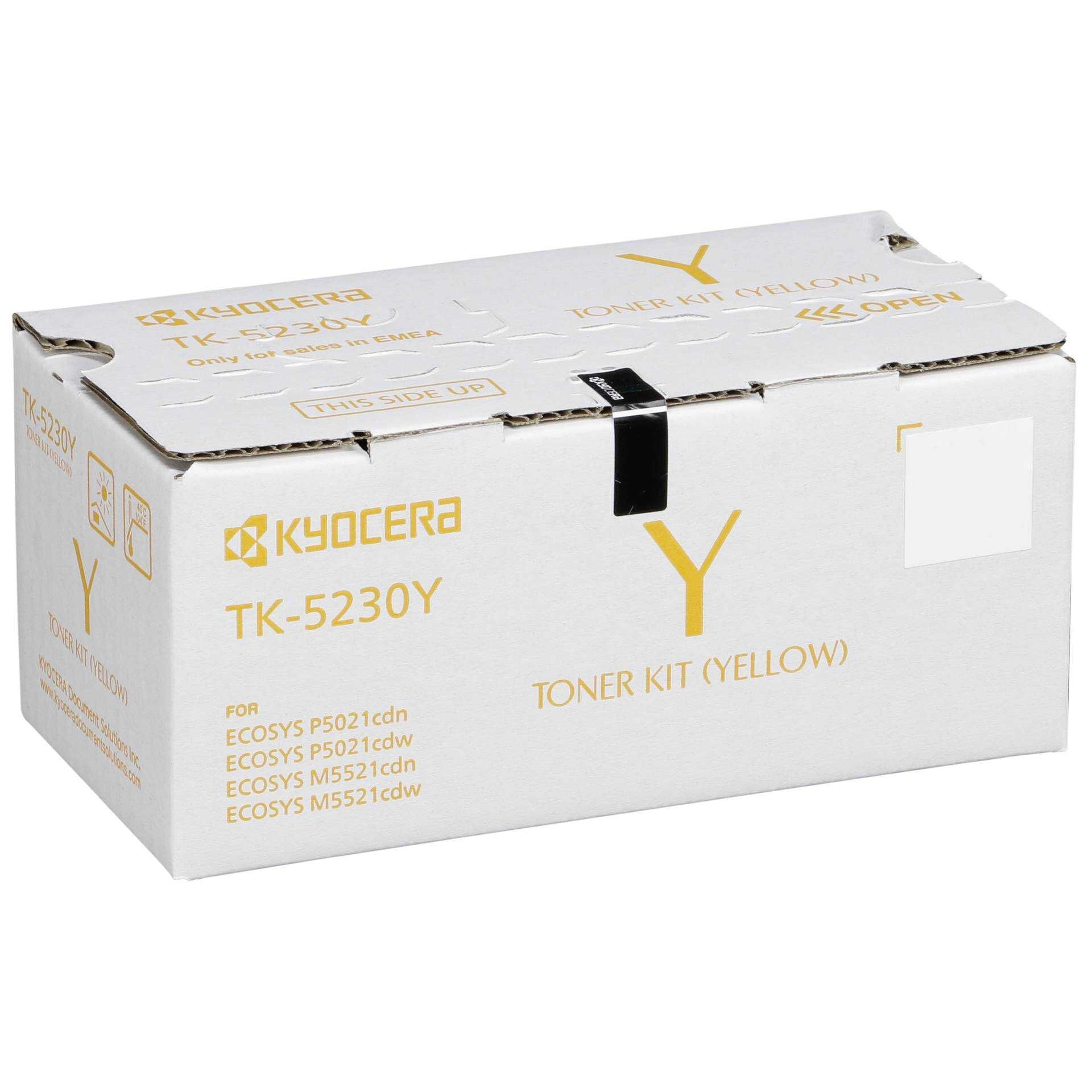 Kyocera TK 5230Y - Gelb - Original - Tonerpatrone - für ECOSYS M5521cdn, M5521CDN/KL3, M5521cdw, M5521cdw/KL3, P5021cdn, P5021cdn/KL3, P5021cdw