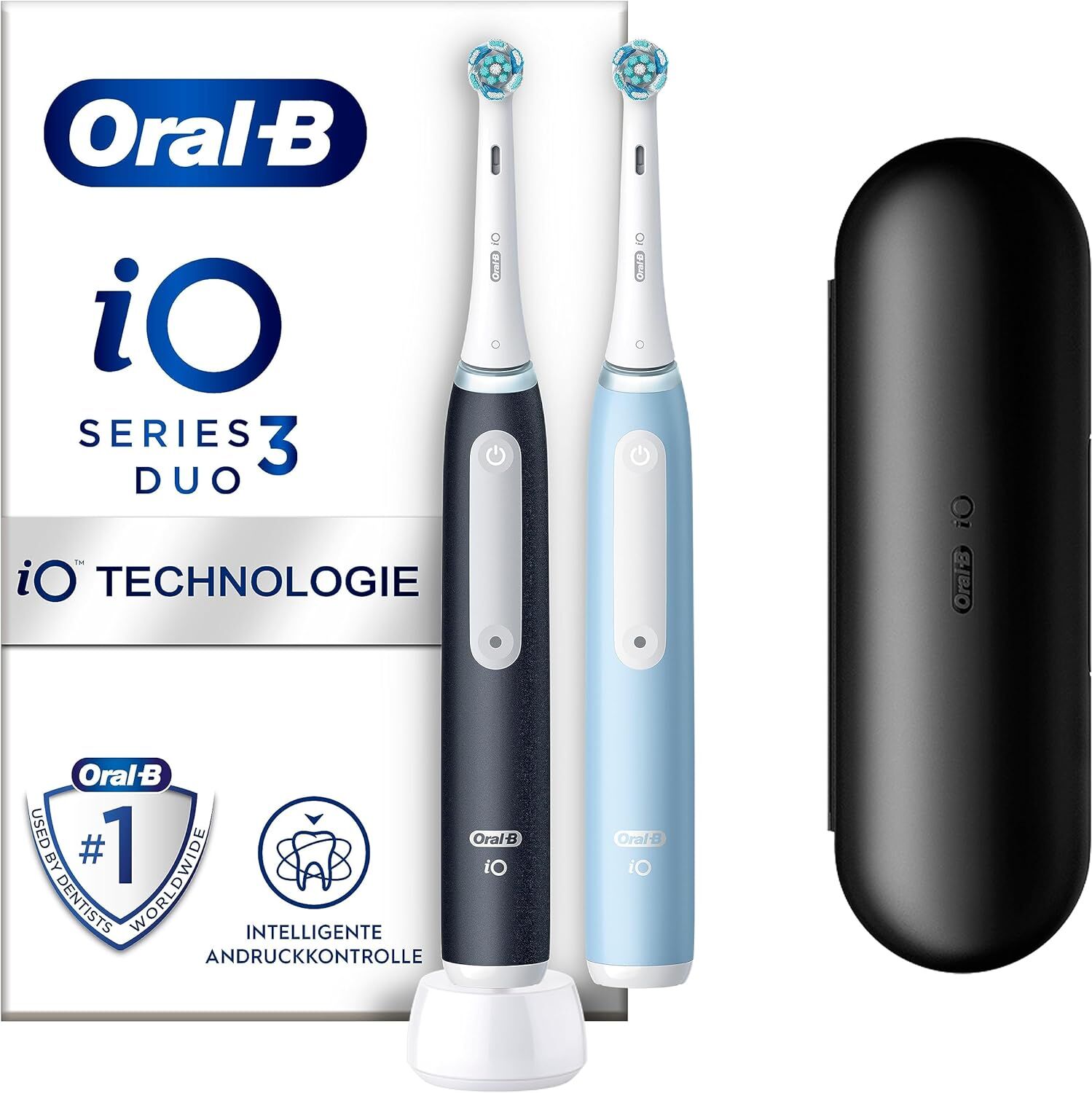 Oral-B iO Series 3n Matt Black/Ice Blue mit 2. Handstück