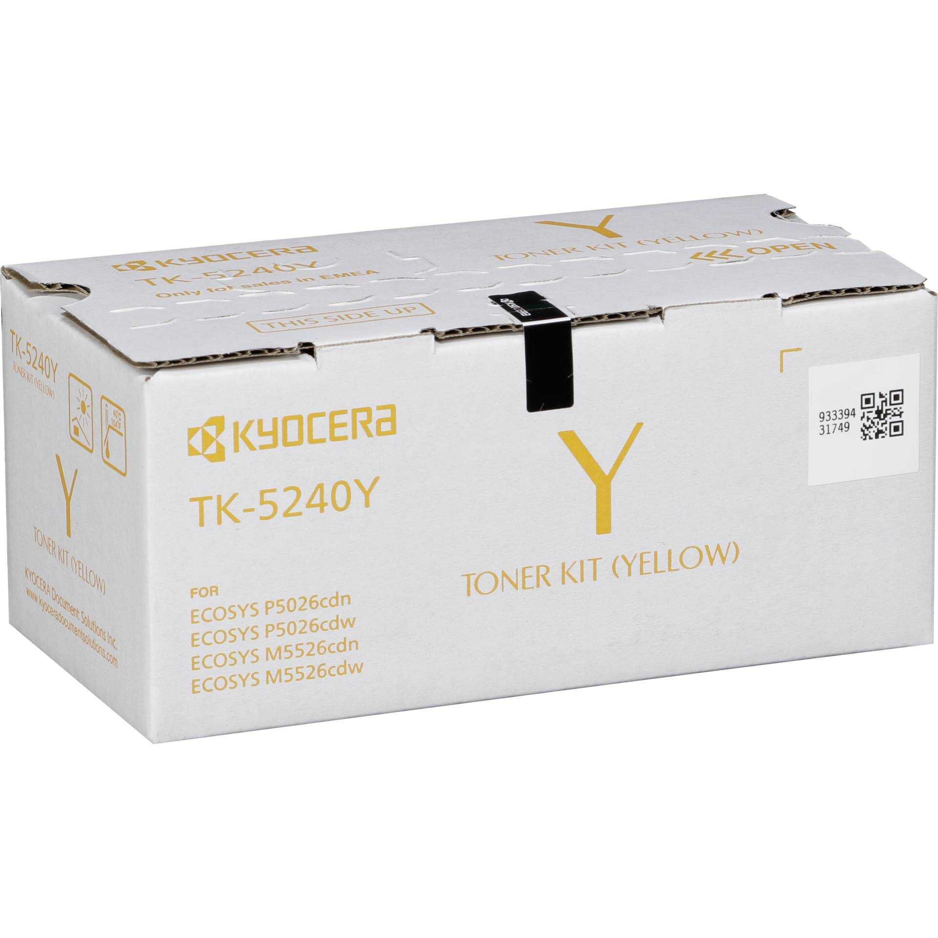 Kyocera TK 5240Y - Gelb - Original - Tonerpatrone - für ECOSYS M5526cdn, M5526cdw, P5026cdn, P5026cdw, P5026CDW/KL3