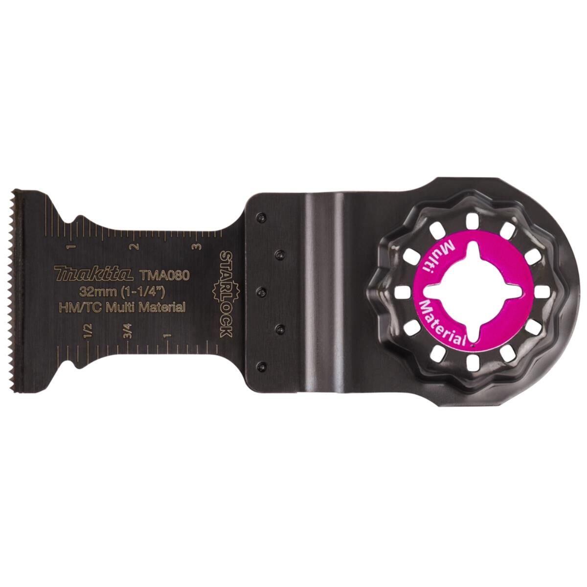 Makita Eintauchsägeblatt HCS, 32 mm, TMA080 Starlock • 32 x 40 mm • HCS • TMA080 • Fiberglas / Gipskarton / Epoxy / Aluminium / Edelstahl