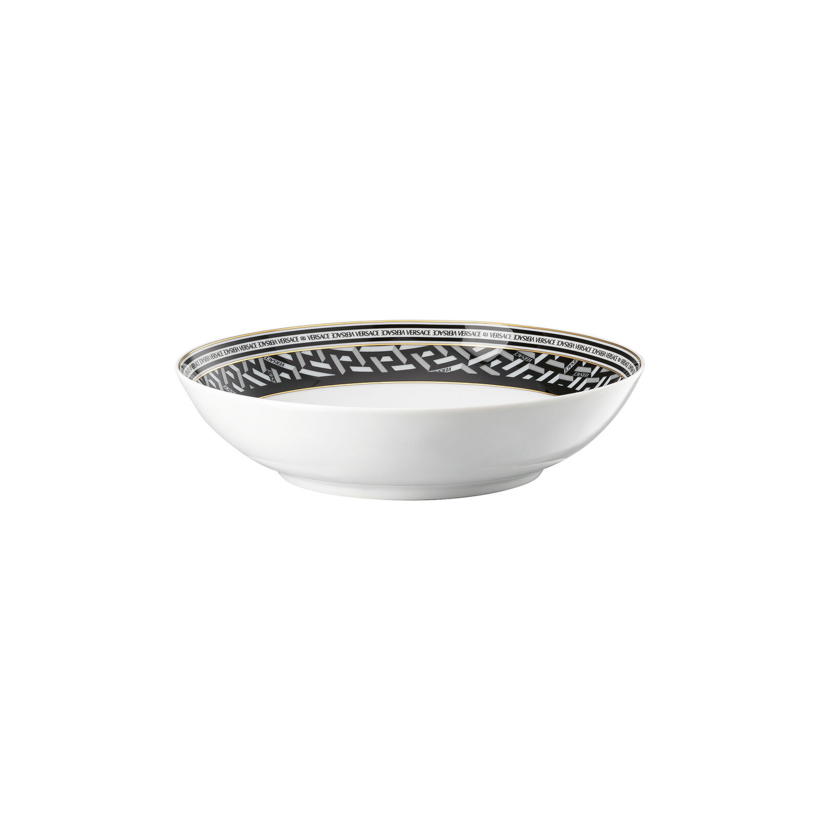 Rosenthal Versace La Greca Signature Black Suppenteller 22 cm