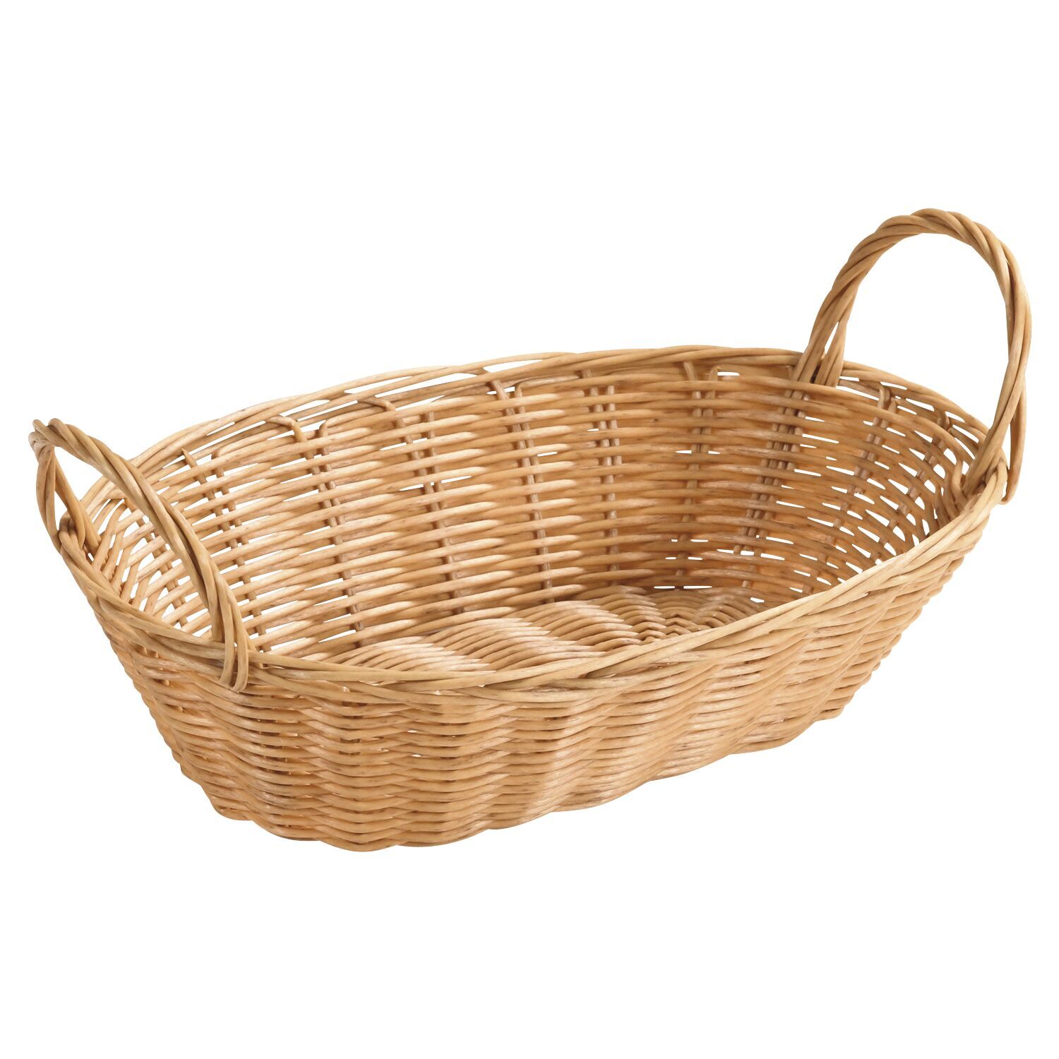 KESPER Brotkorb Kunststoffgeflecht oval mit Henkel, Länge: 290 mm