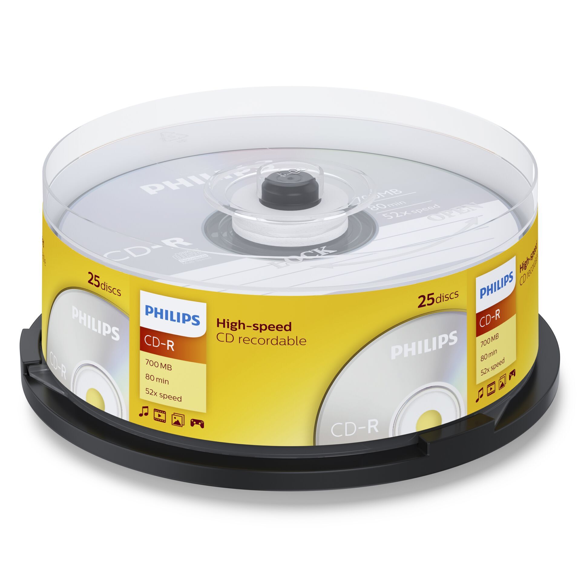 Philips - 25 x CD-R - 700 MB (80 Min) 52x - Spindel
