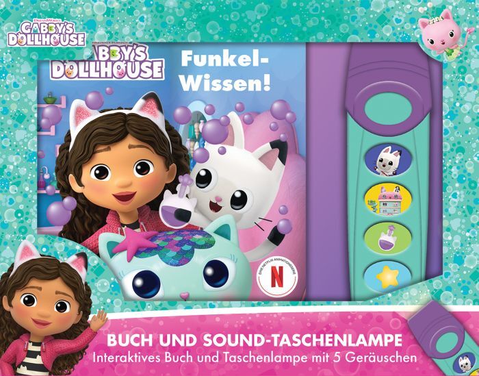 Phoenix Gabby's Dollhouse - Funkel-Wissen! Pappbilderbuch mit Taschenlampe und Glitzerseiten Bilderbuch mit 5 toll 73363