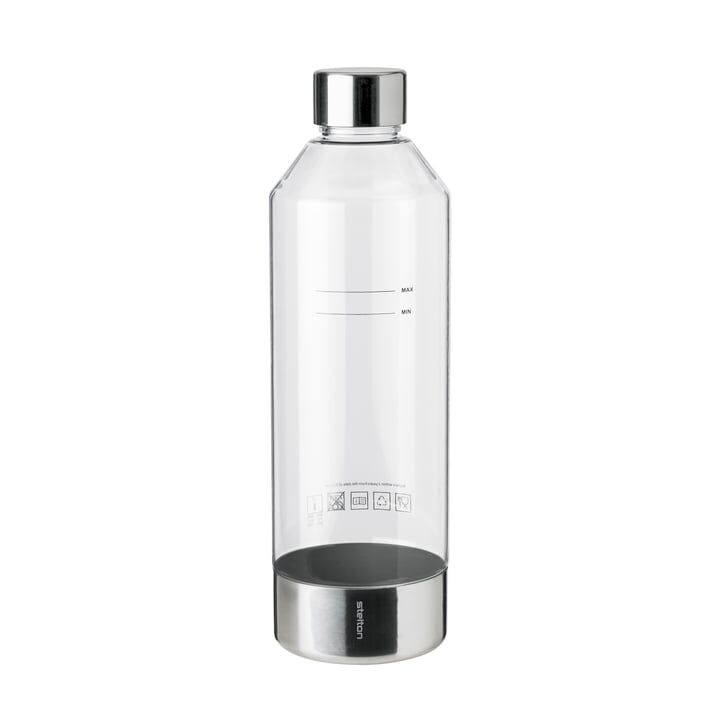 Stelton Brus Wassersprudler Flasche Edelstahl