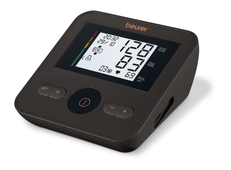 BEURER Blutdruckmessgerät f. Oberarm 4x30 Sp. LCD sw-gn