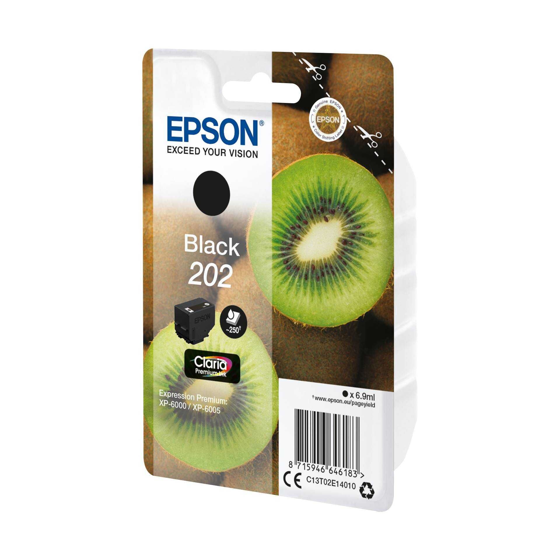 Epson 202 - 6.9 ml - Schwarz - Original - Blisterverpackung - Tintenpatrone