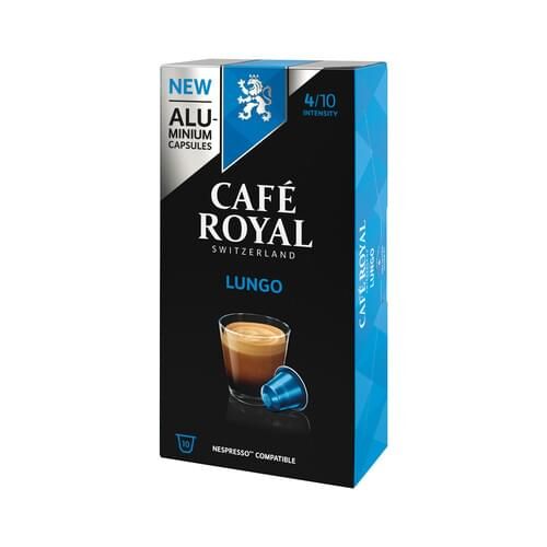 CAFE ROYAL Kaffeekapsel Alu Lungo geeiget für Nespressom LUNGO