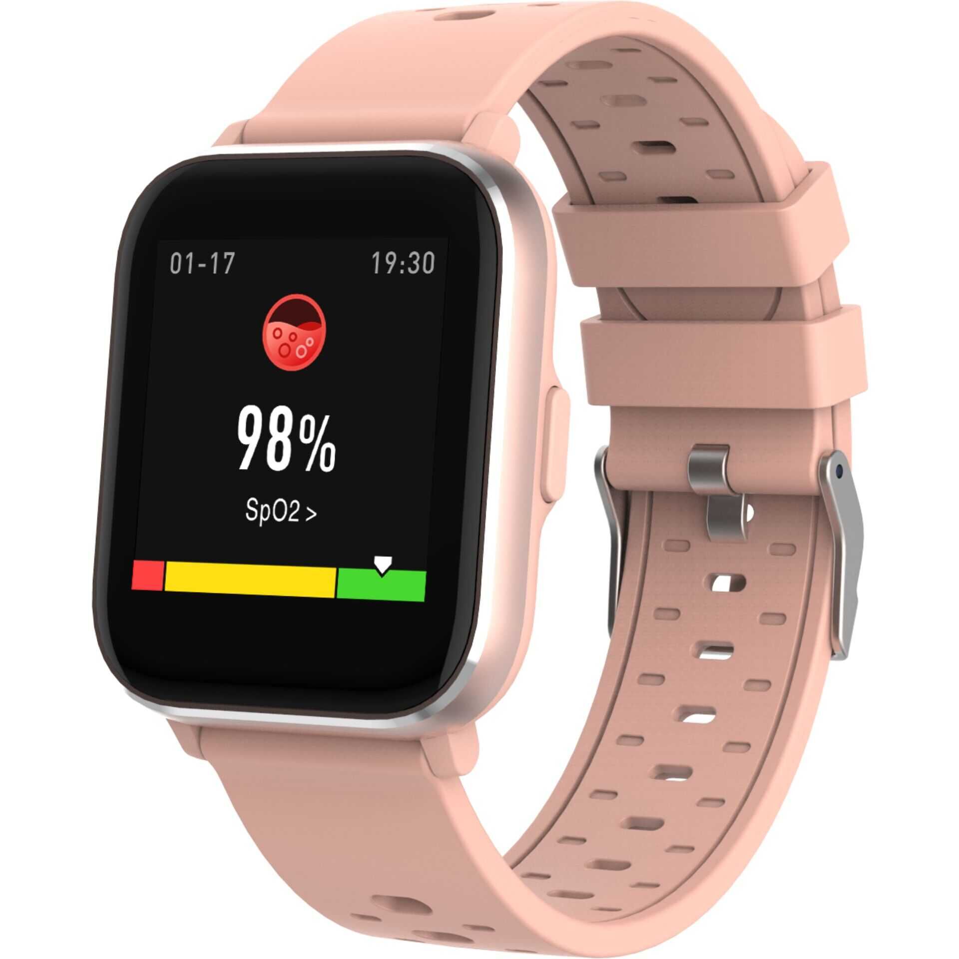 DENVER SW-164 - Rose - intelligente Uhr mit Band - Anzeige 3.6 cm (1.4") - Bluetooth - 141 g