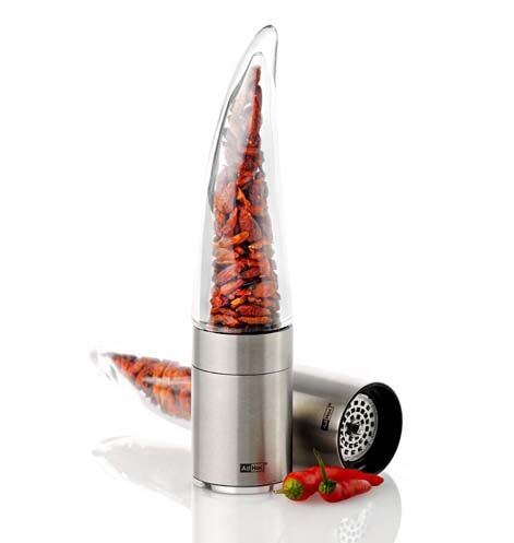 AdHoc Chilischneider PEPE, mit original AdHoc SchneidWerk®, Edelstahl/Acryl, D: 4,5 cm, H: 20,5 cm