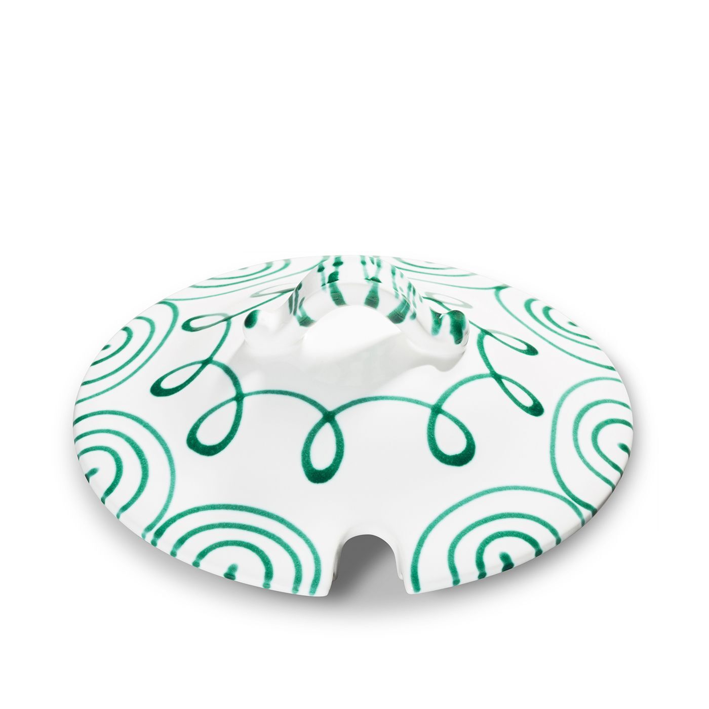 Gmundner Keramik Grüngeflammt, Oberteil Suppentopf