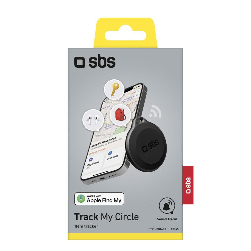 SBS TEFINDBTAPK, Universal, Finder, Schwarz, Staubresistent, Wasserfest, IP65, CR2032
