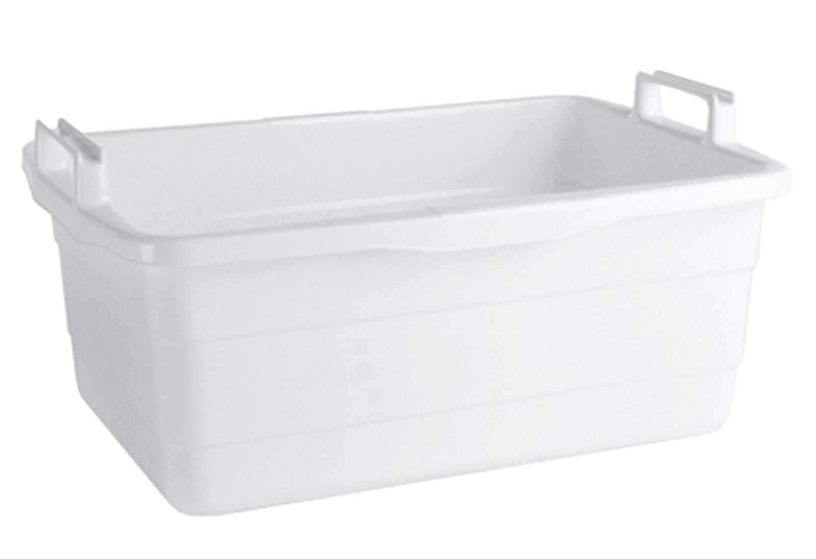 LOCKWEILER Wanne 50x35x20cm 26 Liter eckig Kunststoff weiß
