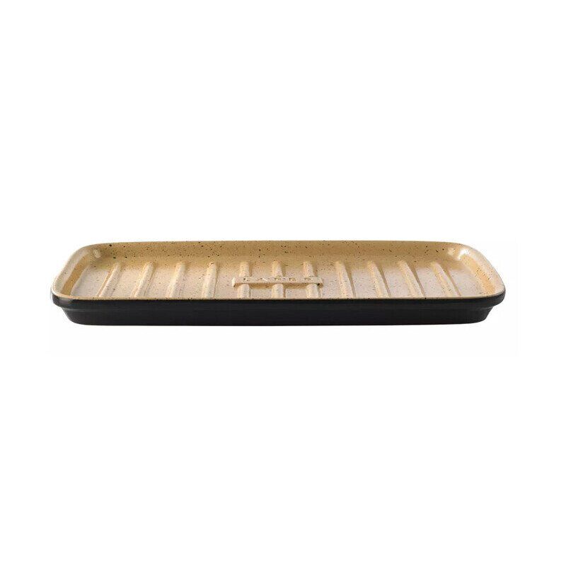 Römertopf Plancha rechteckig mit Grillstegen