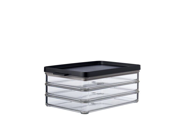 Mepal kühlschrankdose omnia aufschnitt 3 schichte  - schwarz