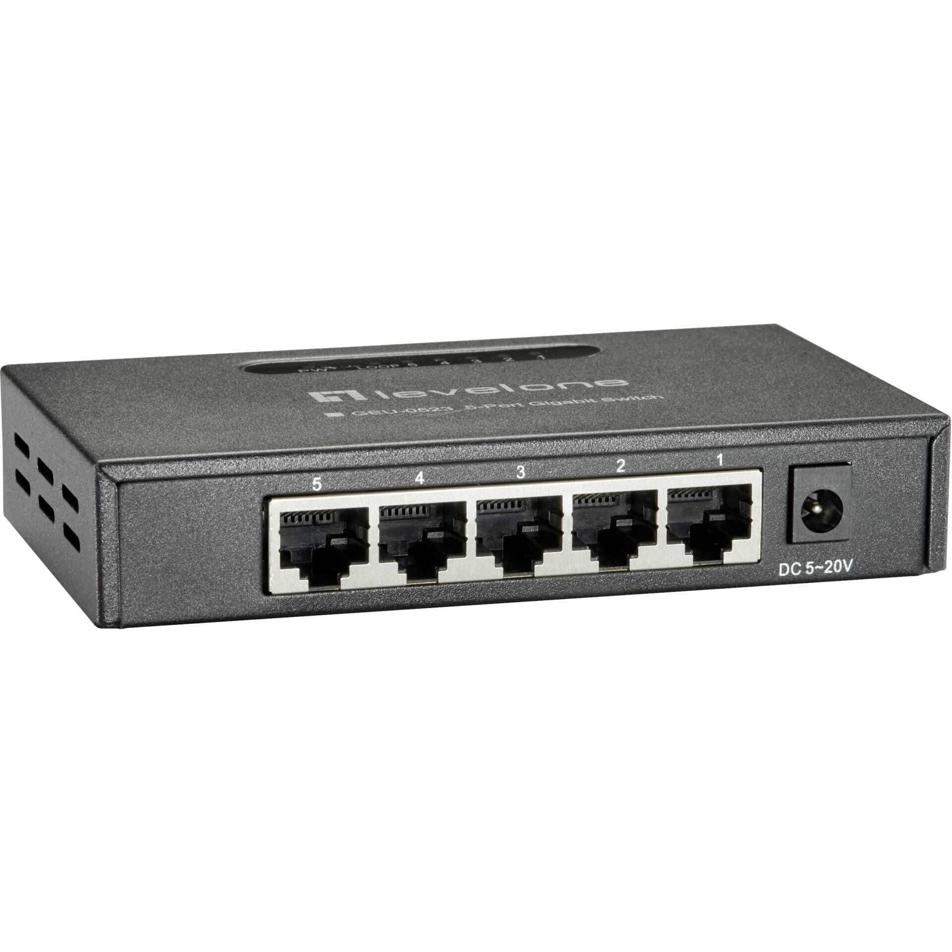 LevelOne Switch  5x GE GEU-0523  Gigabit         Metall