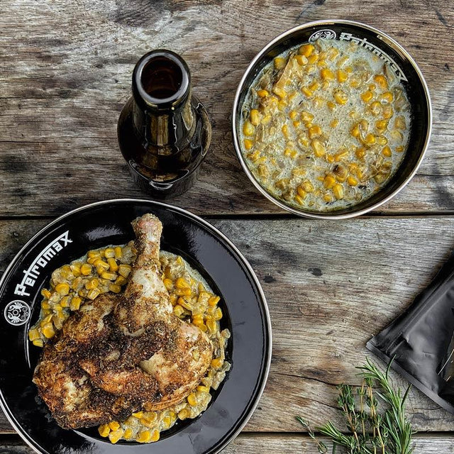 Petromax Emaille Teller schwarz 2 Stück 26 cm