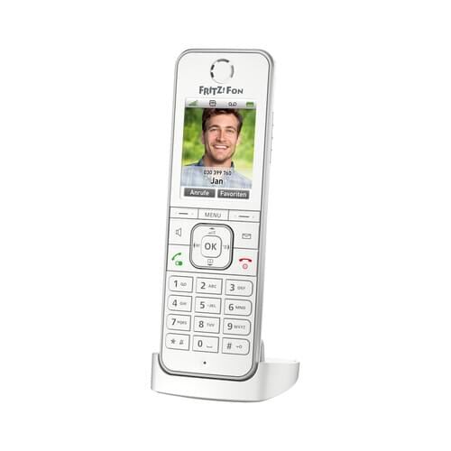 AVM FRITZ!Fon C6 - Schnurloses VoIP-Telefon - mit Internetradio mit Rufnummernanzeige - ECO DECT\GAP - dreiweg Anruffunktion - SIP