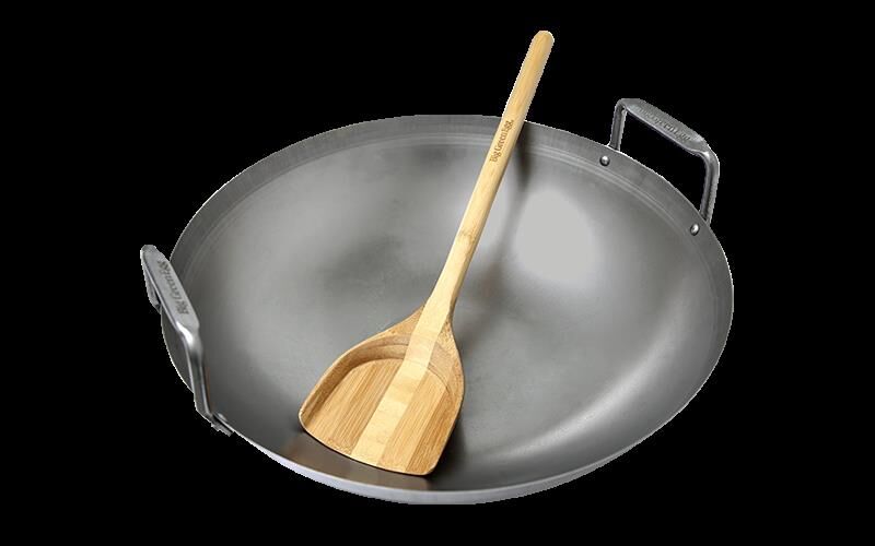 Big Green Egg Grill-WOK aus Kohlenstoffstahl