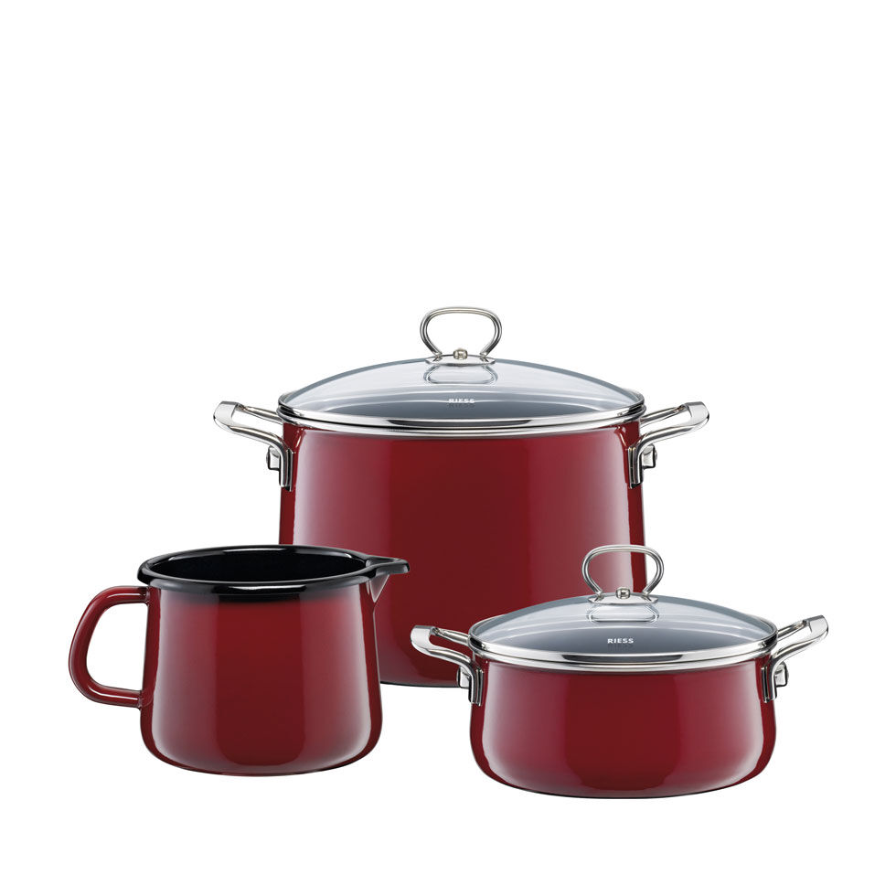 Riess Starterset 3 teilig Nouvelle Rosso extrastark Emaille