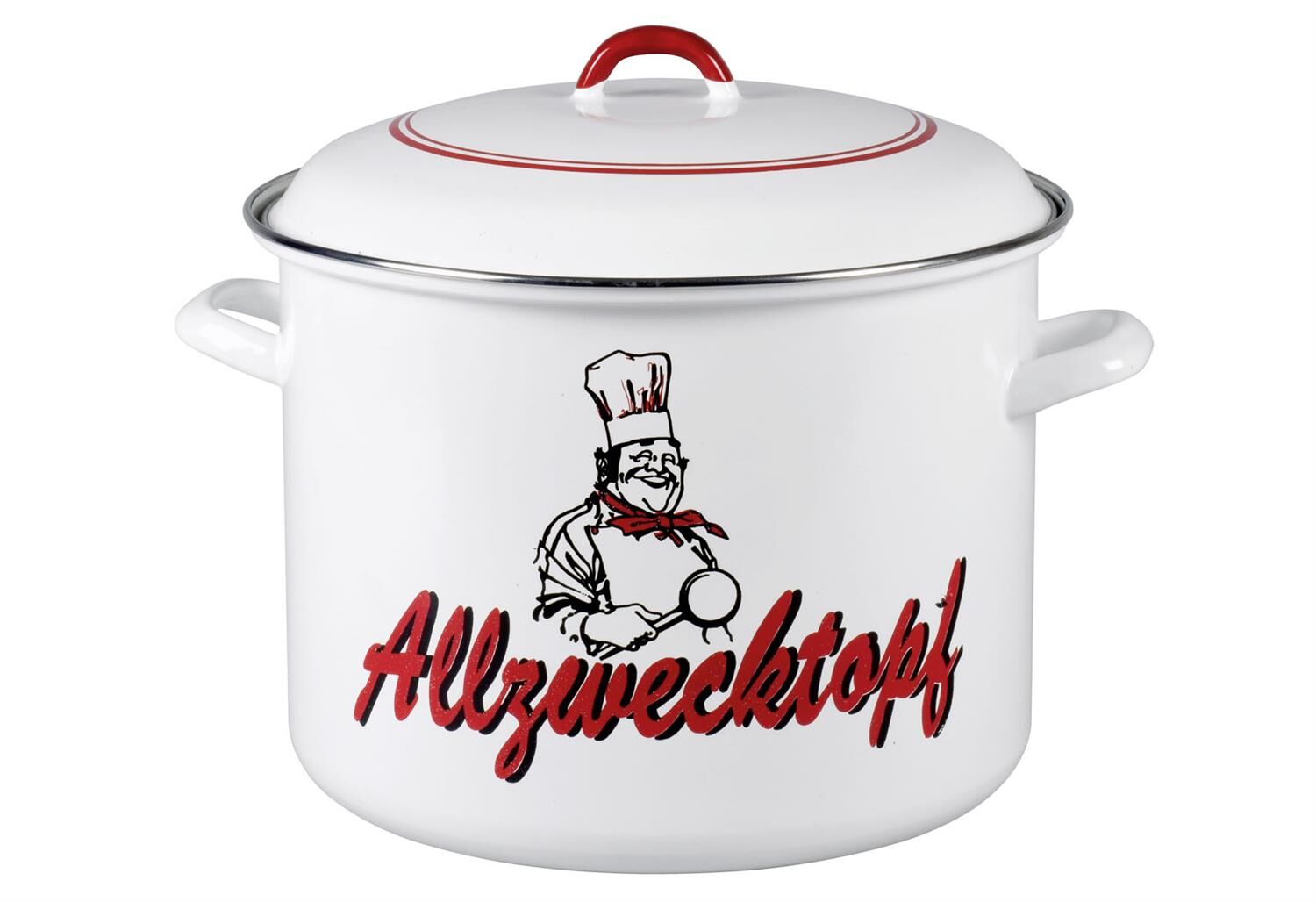 KARL KRÜGER Allzwecktopf 14 l Ø28cm emailliert weiß