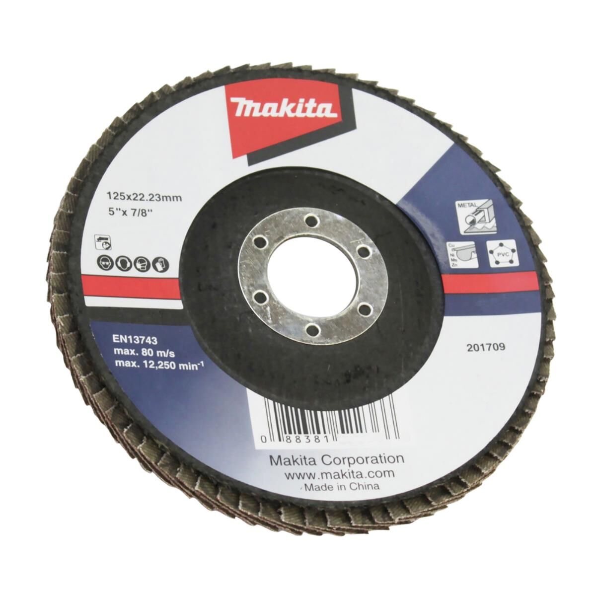 Makita Fächerscheibe 1 Stk. • 125 mm • 22,23 mm • A40 • Metall, PVC, Kupfer