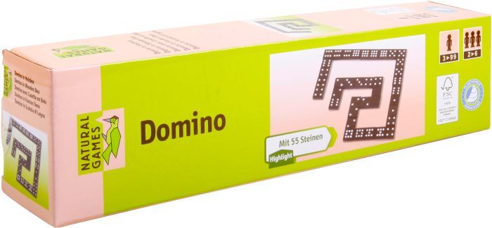 Natural Games Domino in Holzbox, 55 Steine 60523991