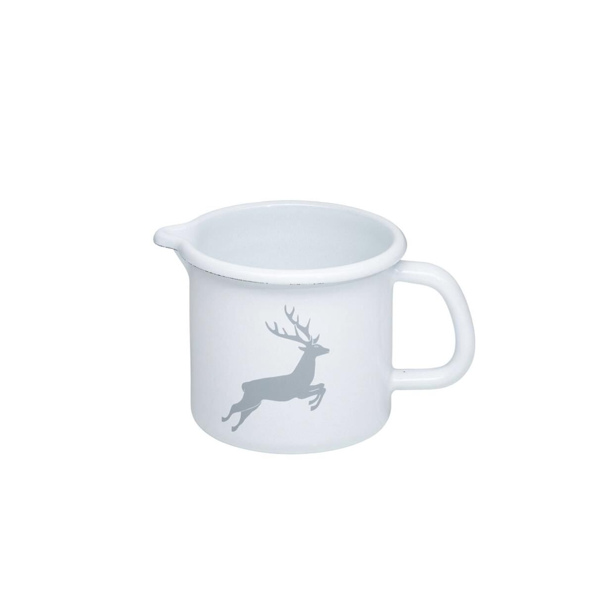 Riess Schnabeltopf Ø12cm 1 Liter Emaille Country Hirsch grau