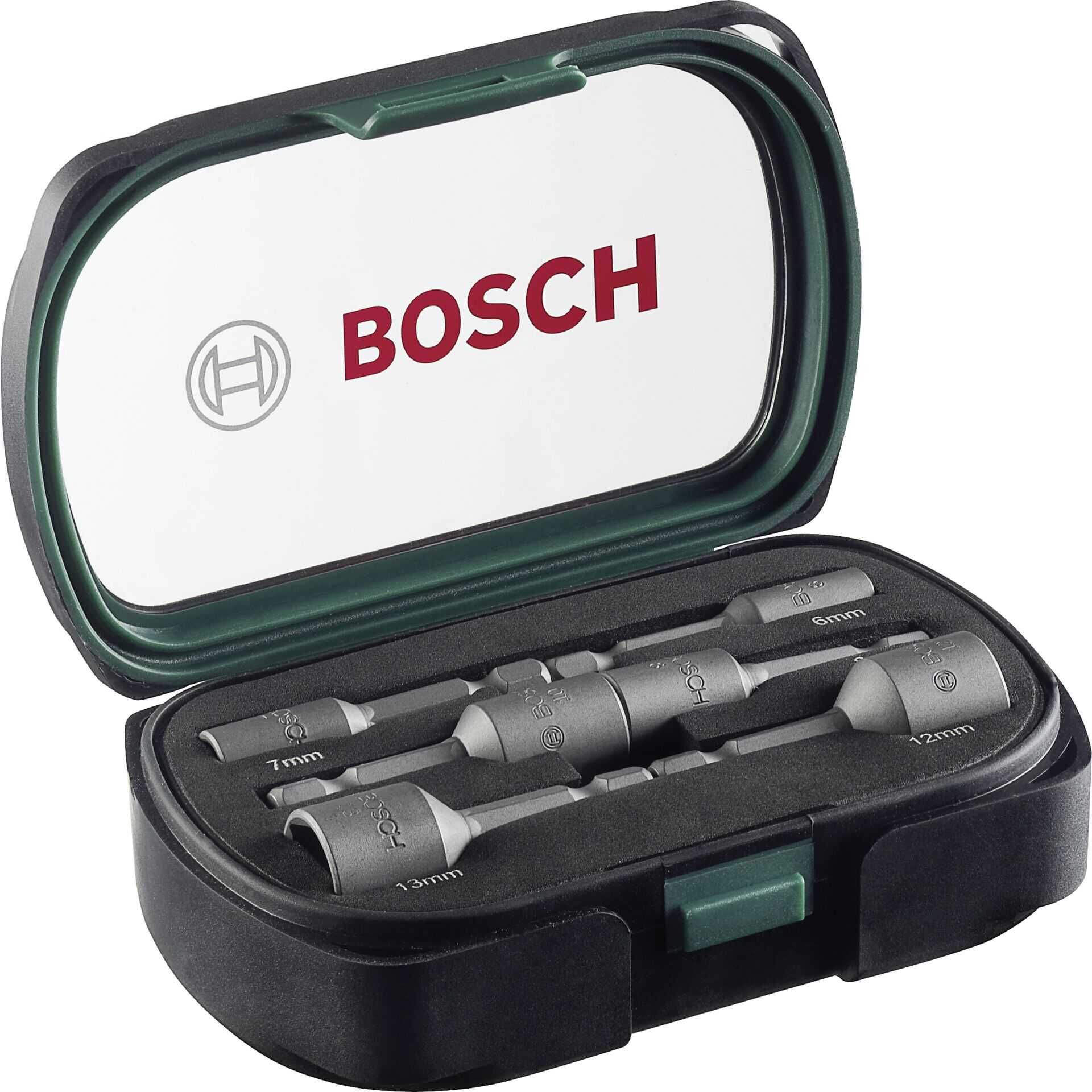 Bosch - Einsatzset - 6 Stücke - 6 mm, 7 mm, 8 mm, 10 mm, 12 mm, 13 mm - Inbus - Länge: 50 mm