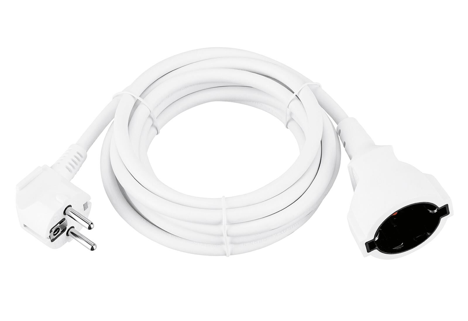 REV - Spannungsversorgungs-Verlängerungskabel (W) (M) - Wechselstrom 250 V - 3 m - weiß