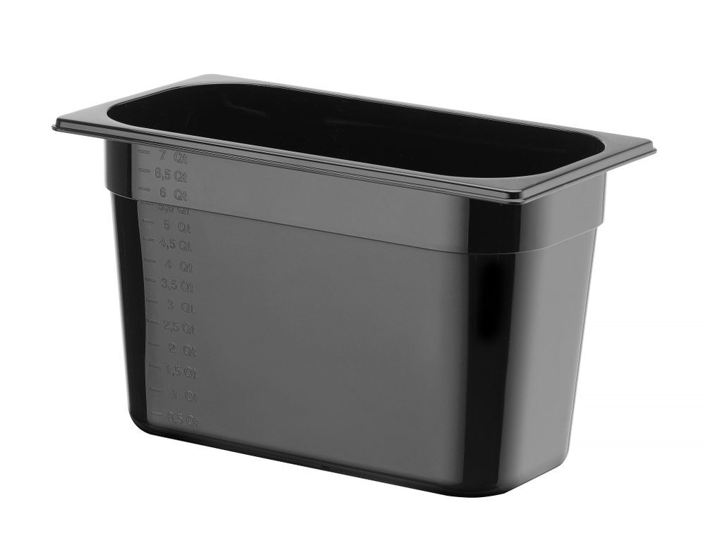 HENDI Gastronorm-Behälter 1/3, Profi Line, GN 1/3, 4L, Schwarz, 325x176x(H)100mm