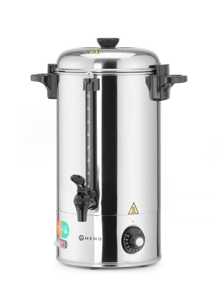 HENDI Heißgetränkespender, 9L, Silber, 230V/2200W, 370x332x(H)472mm