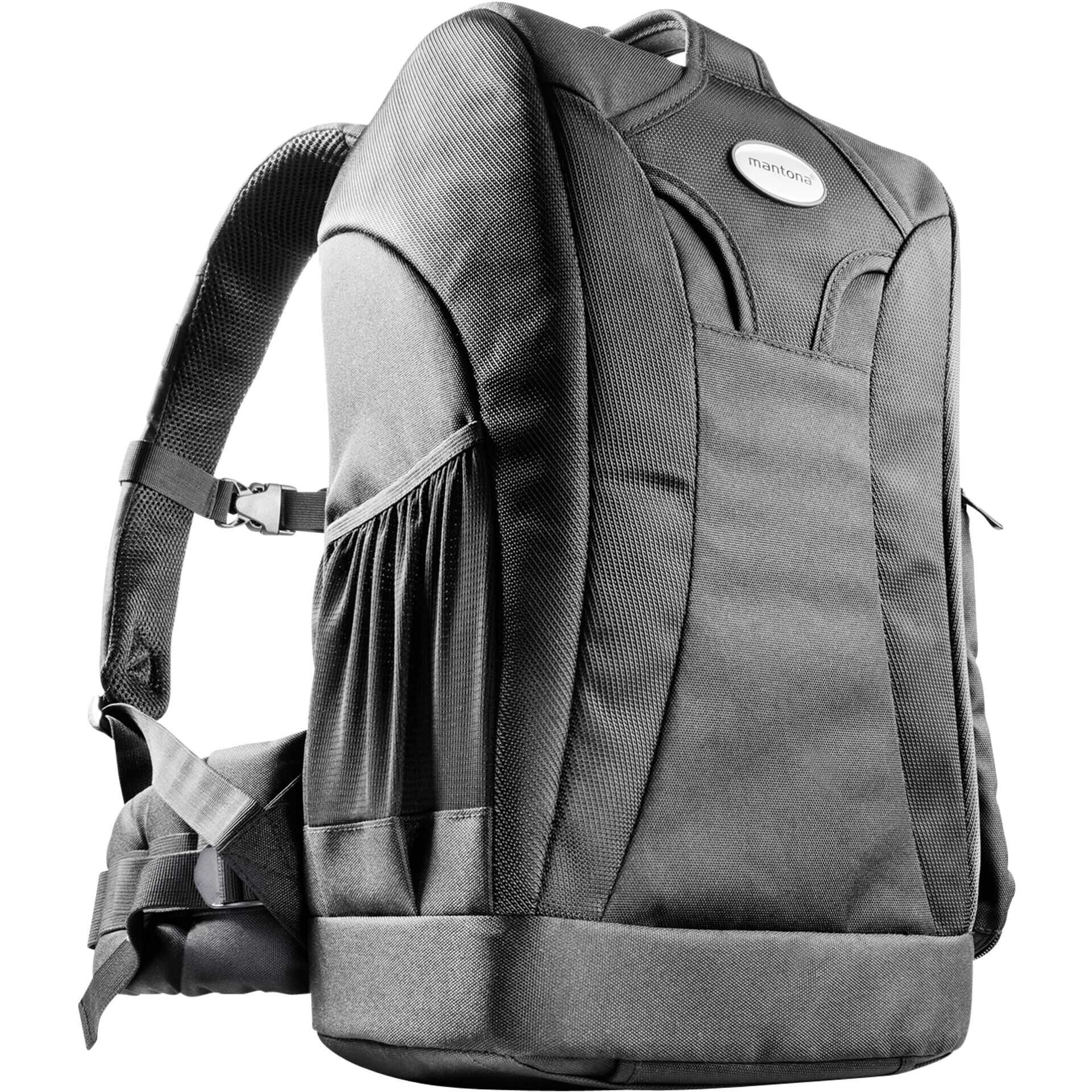 mantona Trekking - Rucksack für Kamera - Polyestermischgewebe - Schwarz