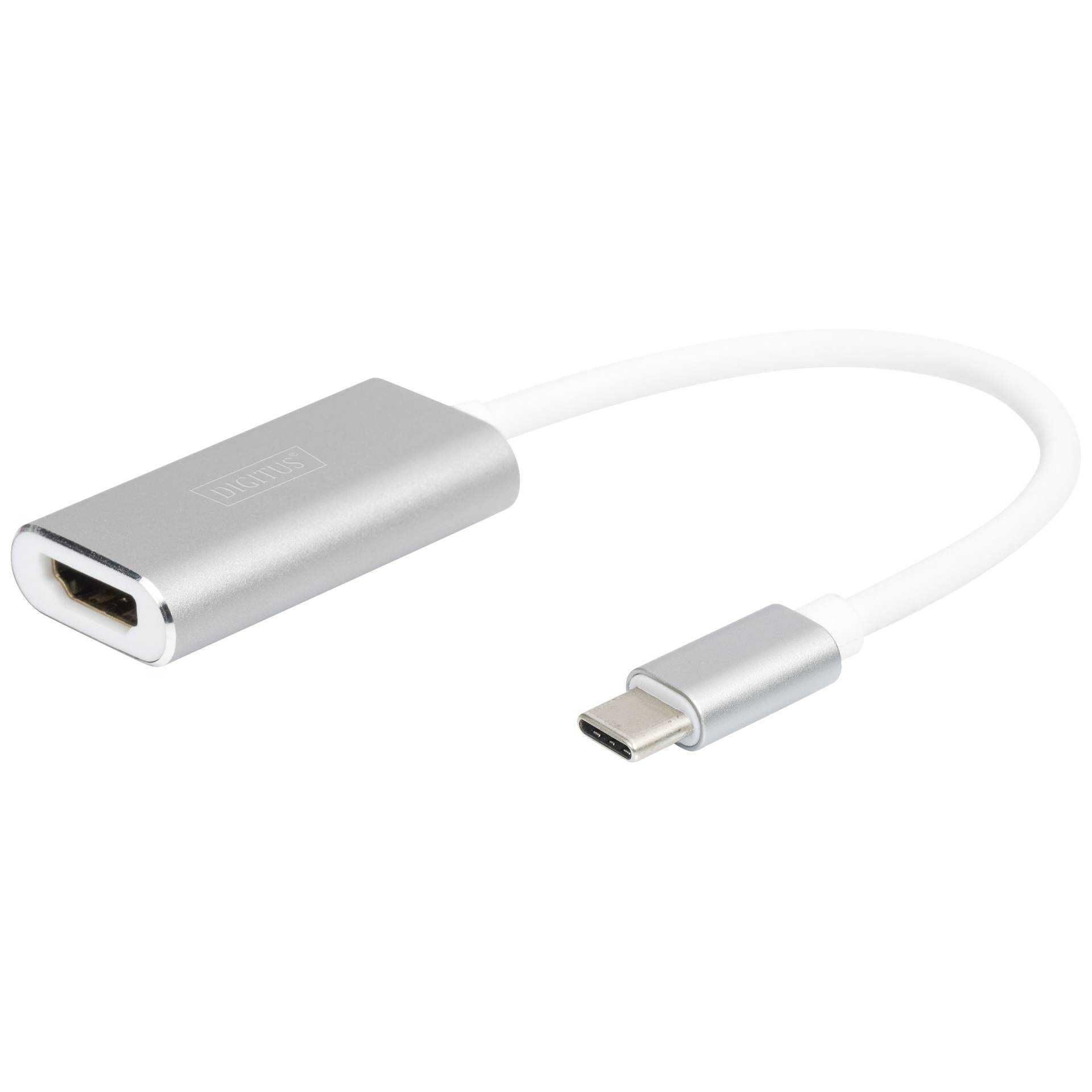 DIGITUS - Externer Videoadapter - USB-C - HDMI - Aluminium