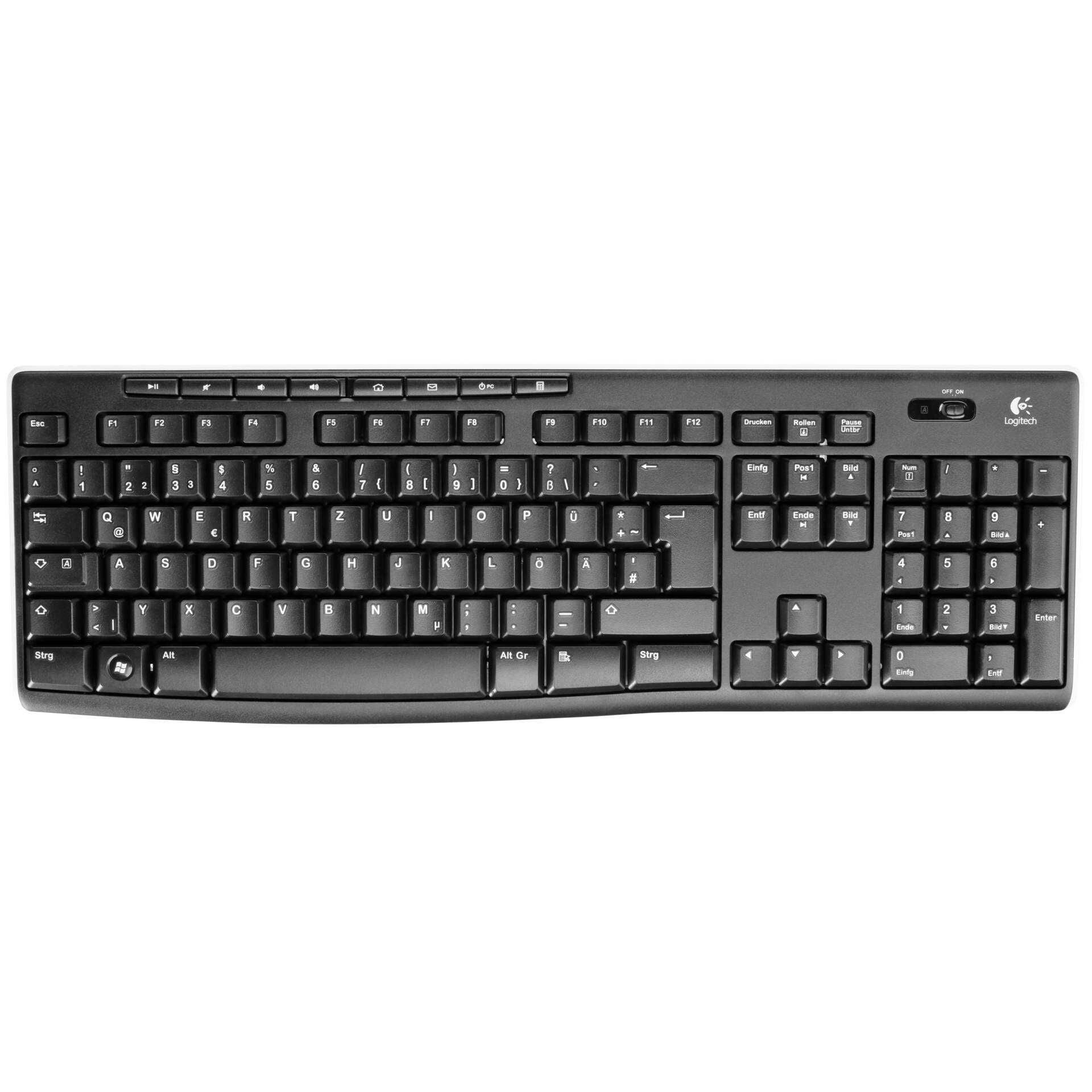 Logitech Wireless Keyboard K270 - Tastatur - kabellos - 2.4 GHz - Deutsch