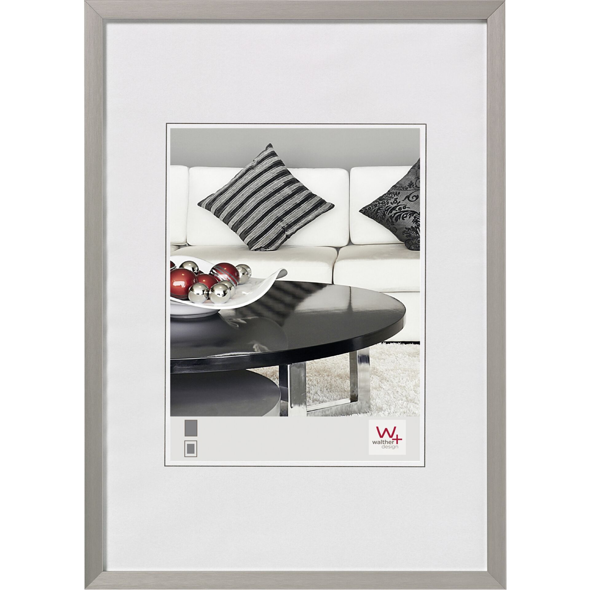 walther design Chair - Fotorahmen - Konzipiert für: A3 (29.7x42 cm) - Aluminium - rechteckig