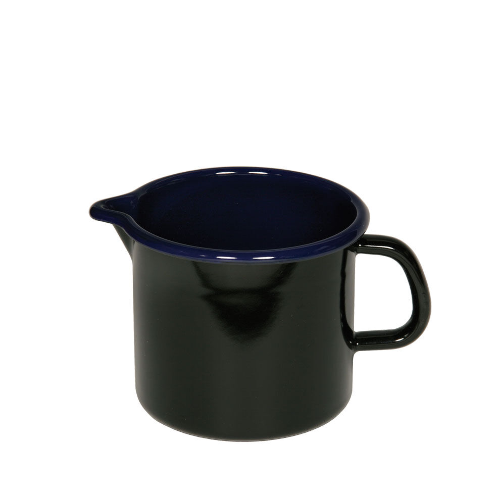 Riess Milch- Schnabeltopf Schwarzblau Ø12cm 1 Liter Induktion