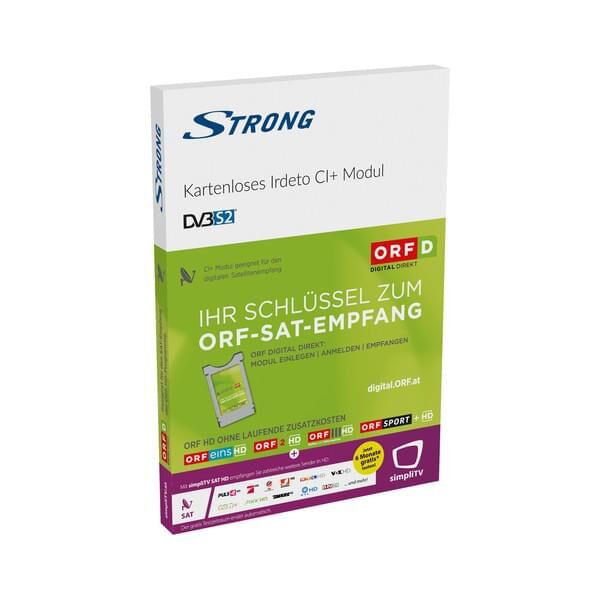 Strong SimpliTV SAT Modul Cardless CI+ Modul mit integrierter Micro-Sat-Karte
