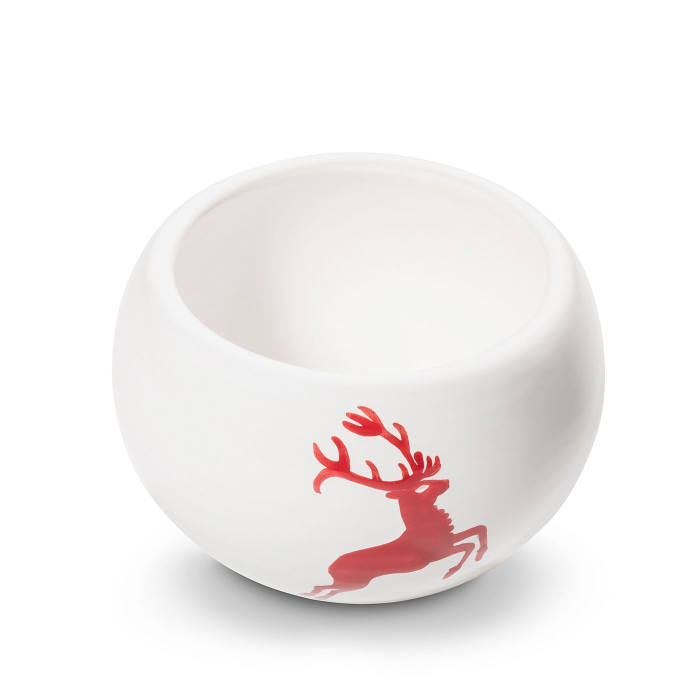 Gmundner Keramik Rubinroter Hirsch, Unterteil Zuckerdose Cup