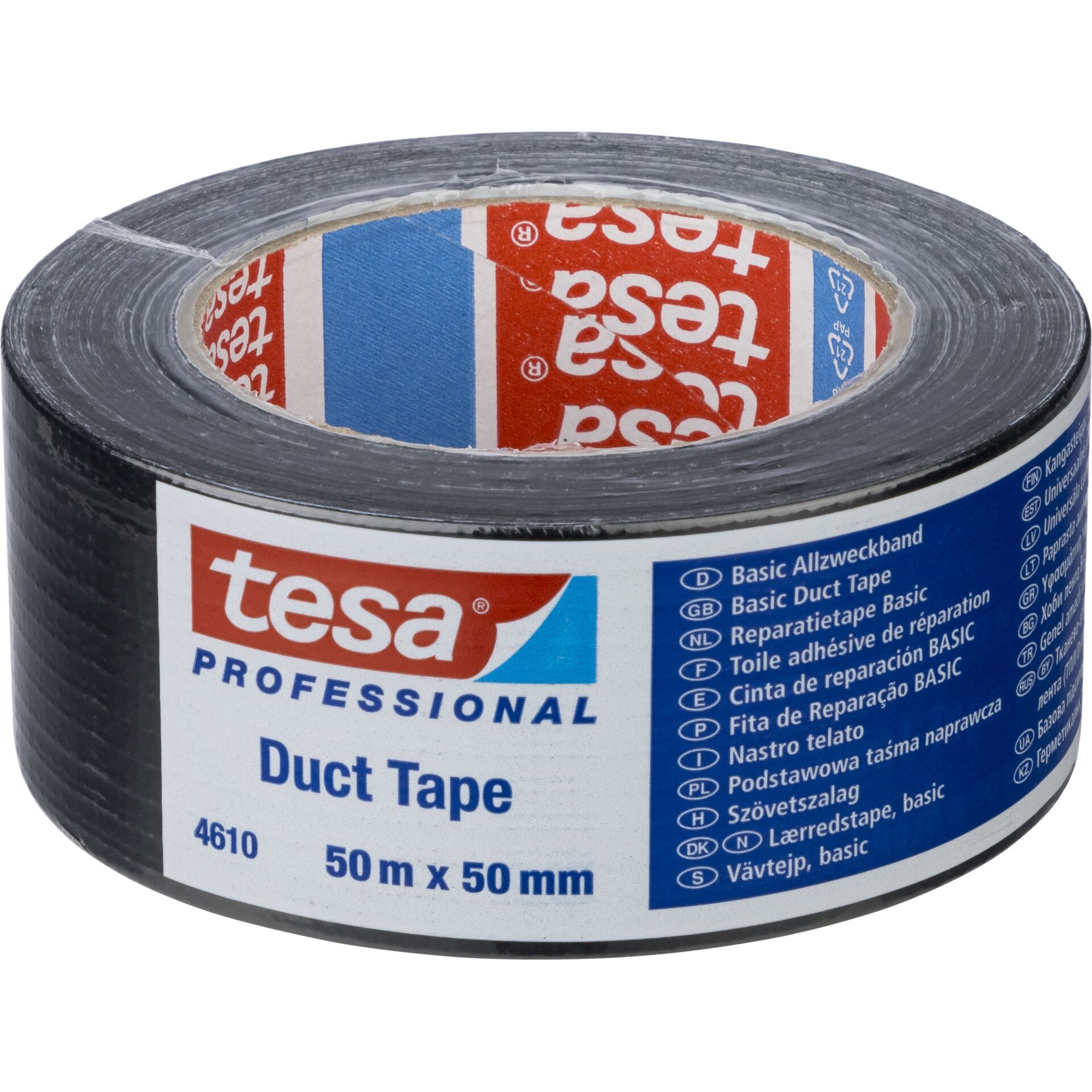 Tesa Gewebekleb. 50m x 50mm schwarz 04610