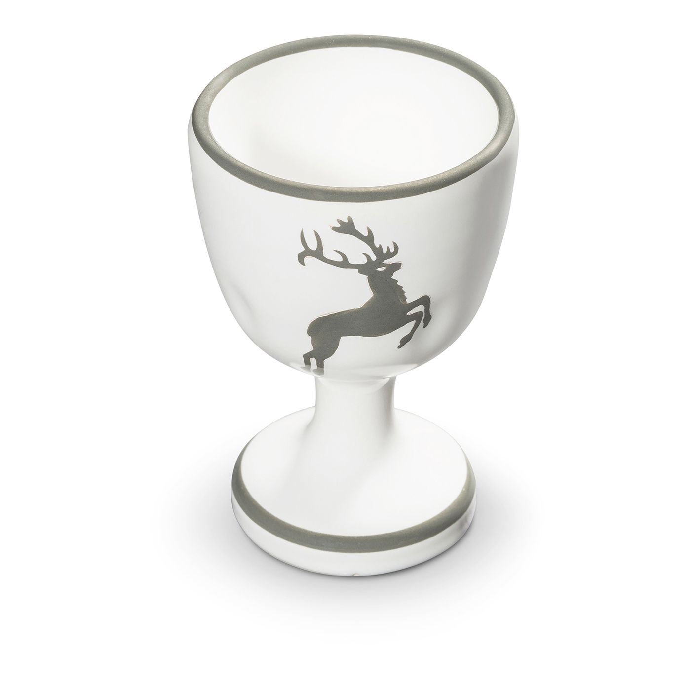 Gmundner Keramik Grauer Hirsch, Eierbecher (H: 7,5cm)