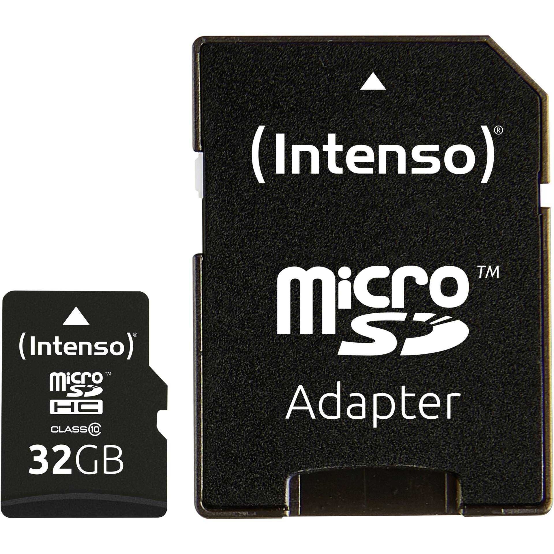 Intenso Class 10 - Flash-Speicherkarte (microSDHC/SD-Adapter inbegriffen) - 32 GB - Class 10 - microSDHC