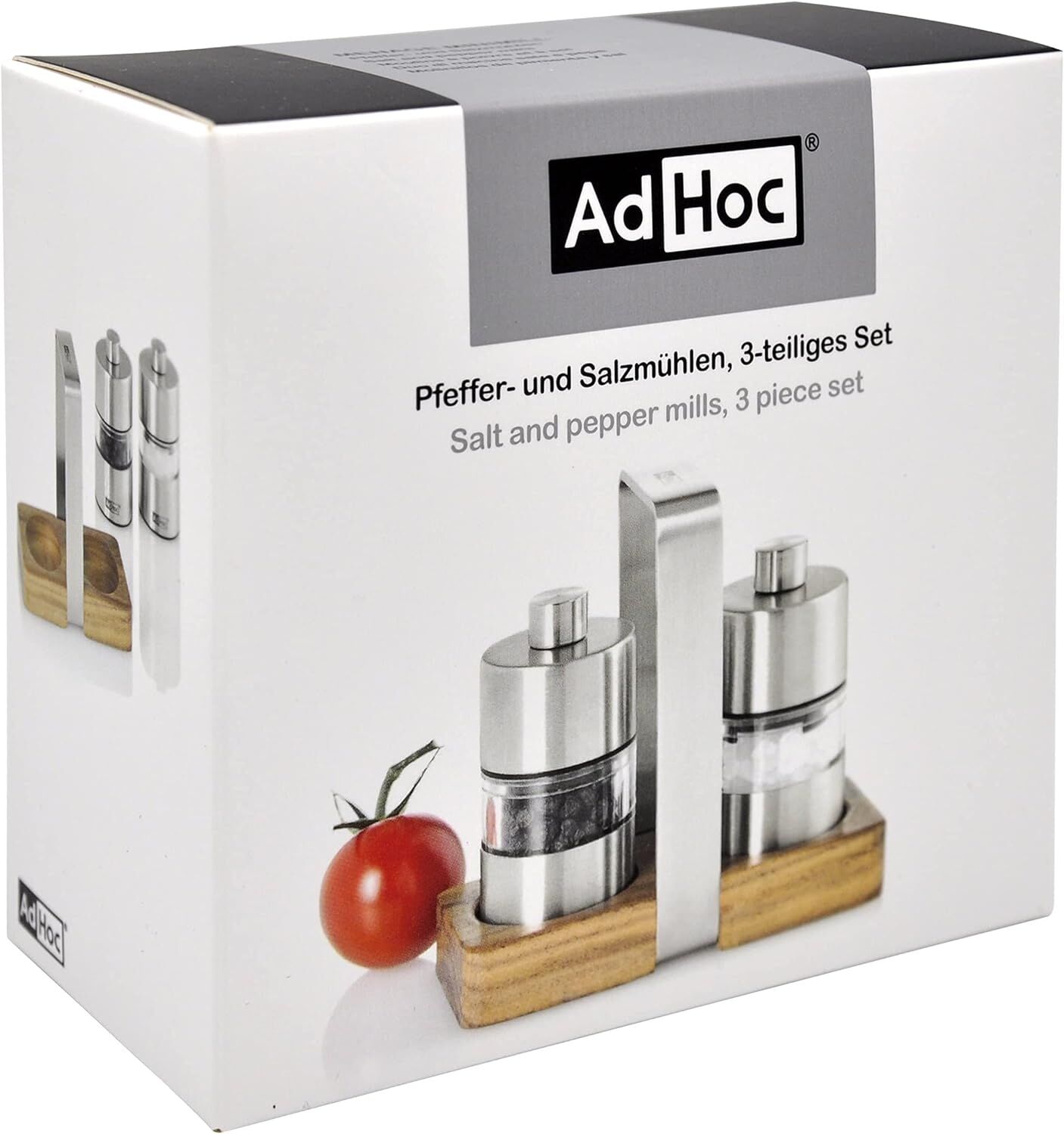 AdHoc ME03 Set kleine Pfeffer- und Salzmühle MENAGE MINIMILL 6,2 cm