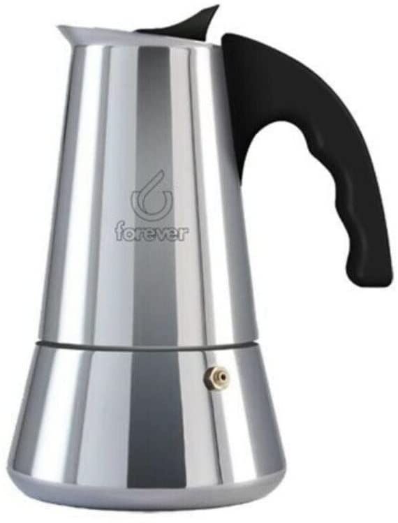 Forever Espressokocher Miss Conny Induktion 4 Tassen Edelstahl
